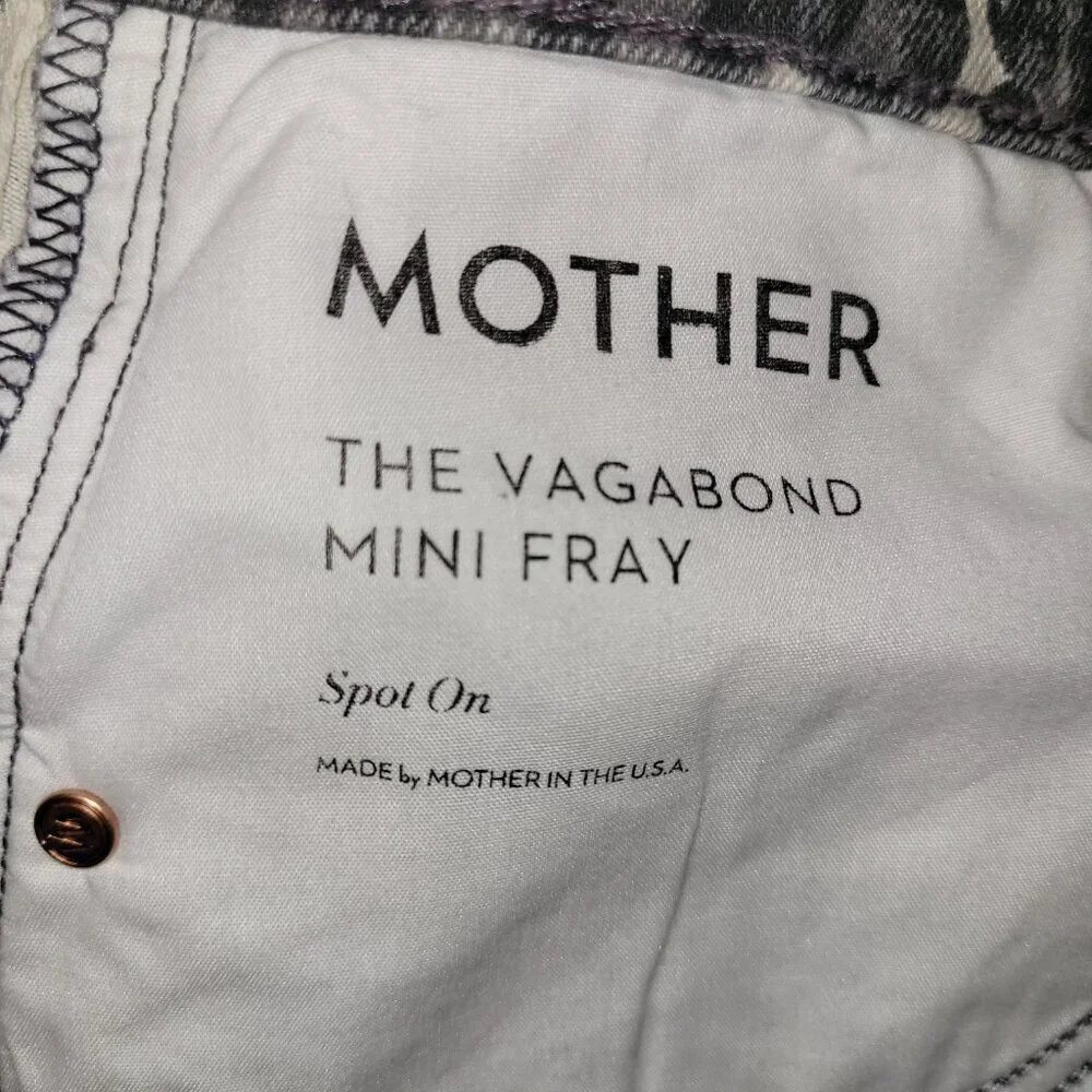 MOTHER Black and White Animal Print Skirt